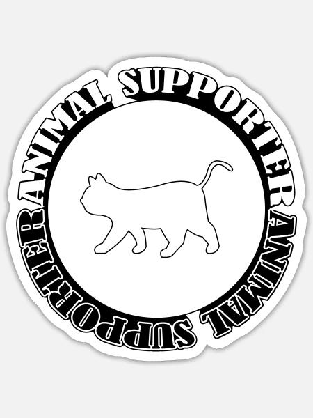 animal_supporter - Sticker Größe S (10 x 10 cm) - Mattweiß