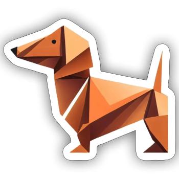 dachshund - Sticker size S (10 x 10 cm) - white matte - Front