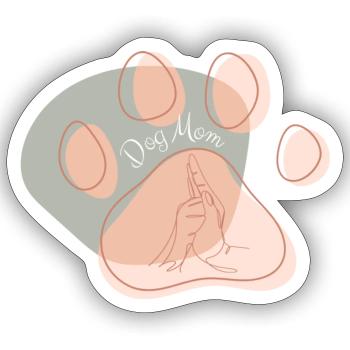 Dog Mom Dog Gift Idea Dogmom Owner - Sticker size S (10 x 10 cm) - white matte - Front