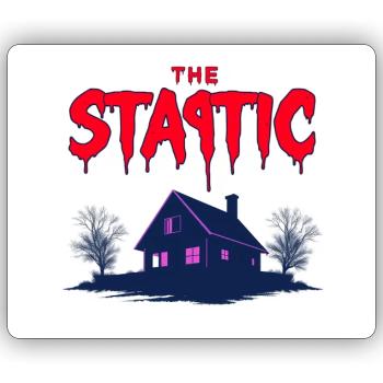 The Static Horror House Design Retro Horror Motif - Sticker size S (10 x 10 cm) - white matte - Front