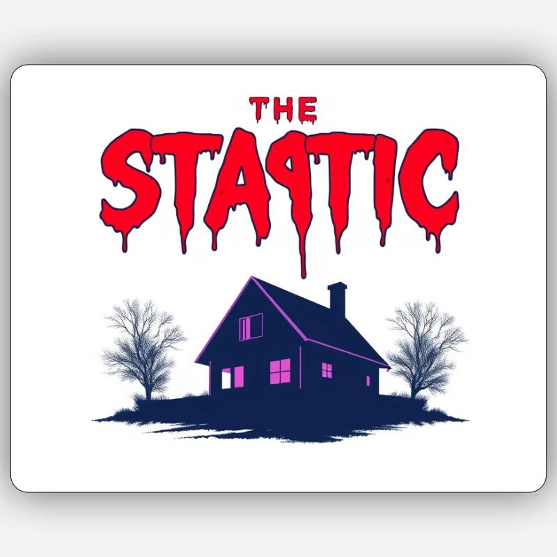 The Static Horror House Design Retro Horror Motif Sticker size S (10 x 10 cm)