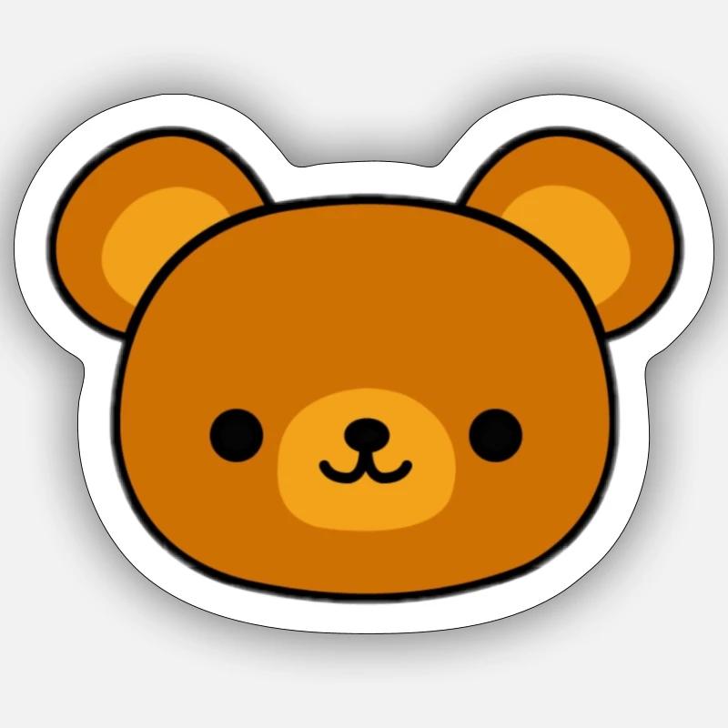 teddy - Sticker size S (10 x 10 cm) - white matte