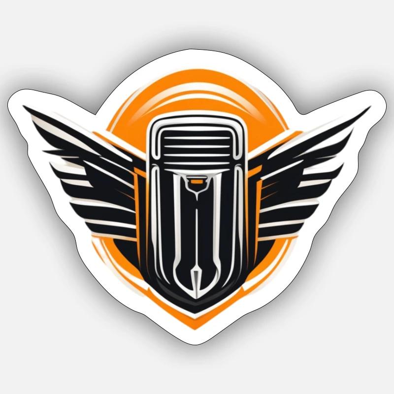 Logo Motor - Sticker Größe S (10 x 10 cm) - Mattweiß