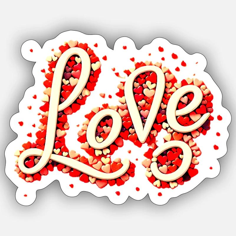 Love - Sticker size S (10 x 10 cm) - white matte