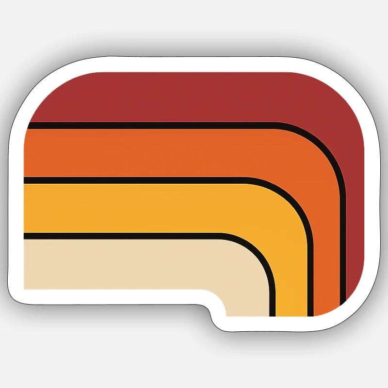Retro gradient design - Sticker size S (10 x 10 cm) - white matte