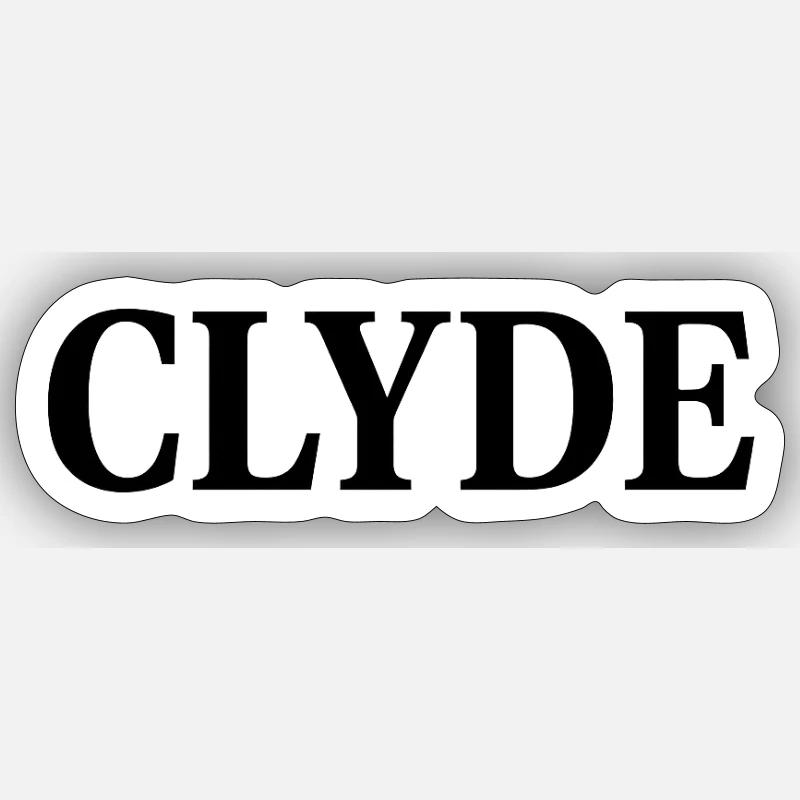 Clyde - Sticker size S (10 x 10 cm) - white matte