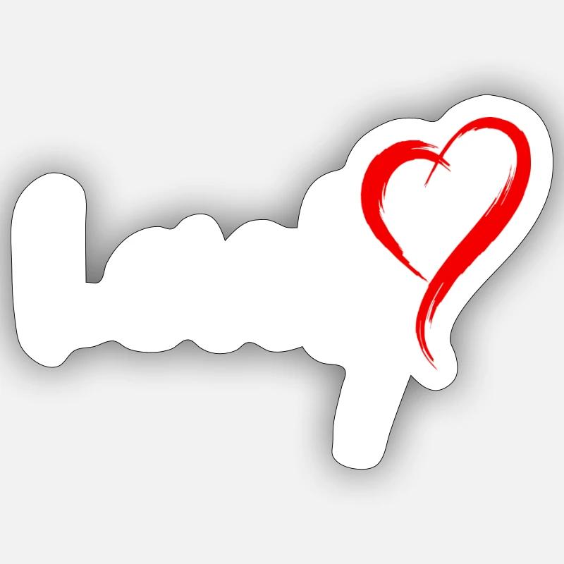 Belle Saint-Valentin Sticker taille S (10 x 10 cm)