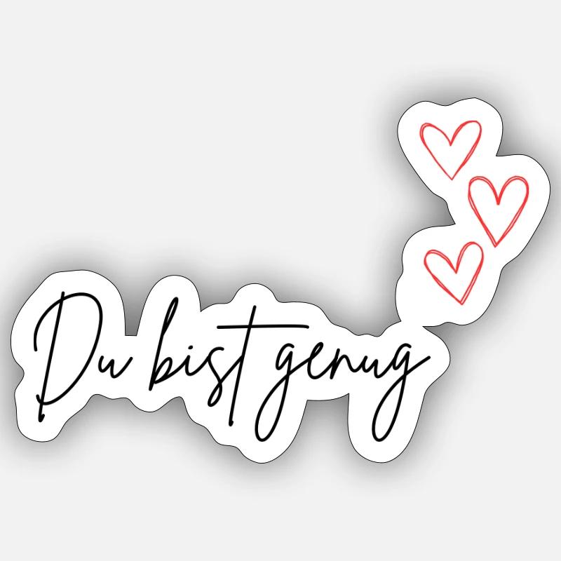 Du bist genug Sticker Größe S (10 x 10 cm)