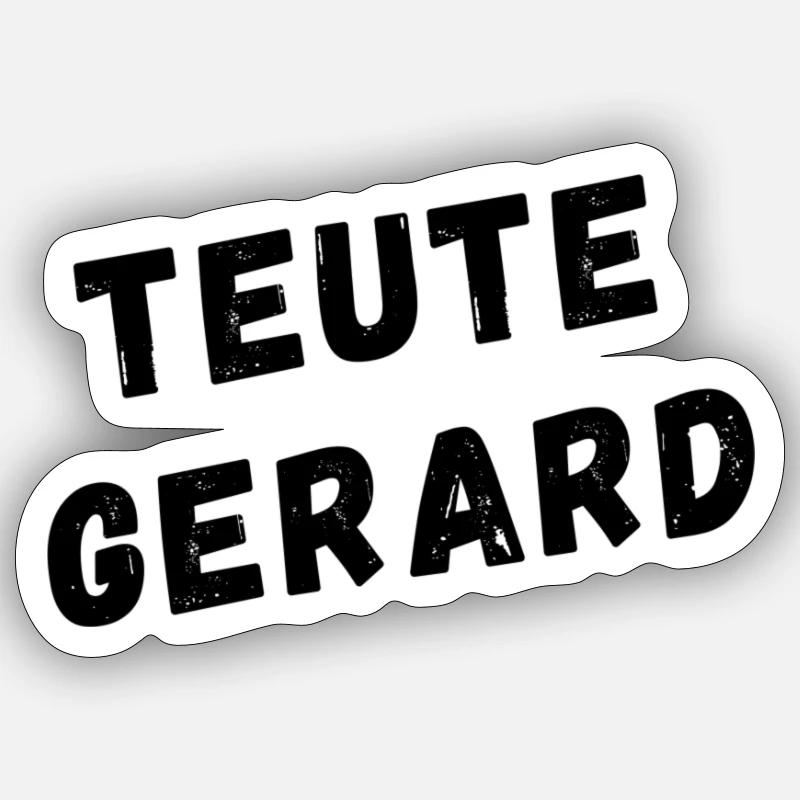 TEUTE GERARD. Antwerpener Dialekt-Hemden Sticker Größe S (10 x 10 cm)