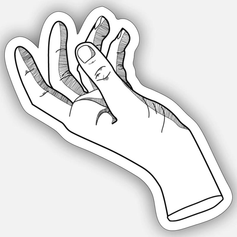Hand Sticker taille S (10 x 10 cm)
