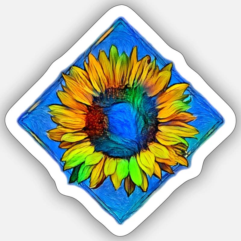 Sunflower - Sticker size S (10 x 10 cm) - white matte