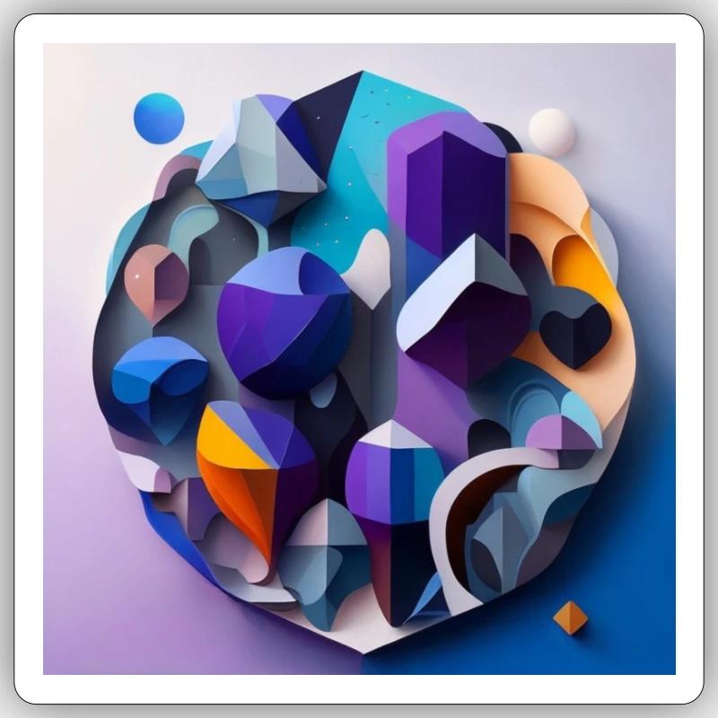 Crazy Shapes 2.0 - Sticker taille S (10 x 10 cm) - blanc mat