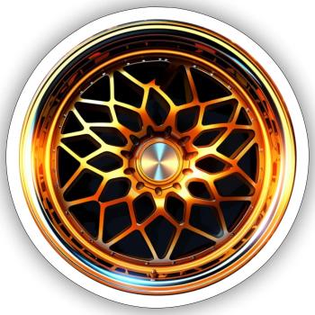 Car Rim - Sticker Größe S (10 x 10 cm) - Mattweiß - Vorne