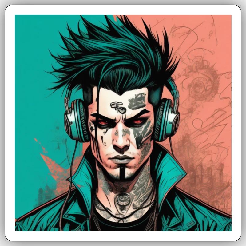 Tattoo Boy - Sticker size S (10 x 10 cm) - white matte