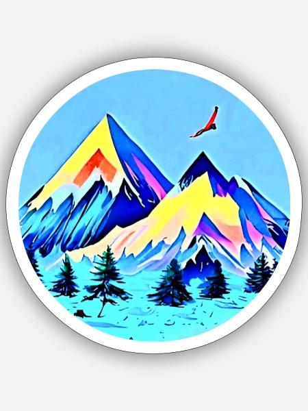 Lonely Eagle - Sticker Größe S (10 x 10 cm) - Mattweiß