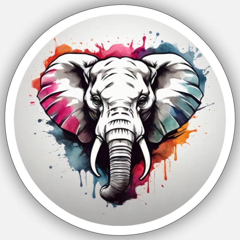 Mode & plus « Elephant » 🐘 Sticker taille S (10 x 10 cm)