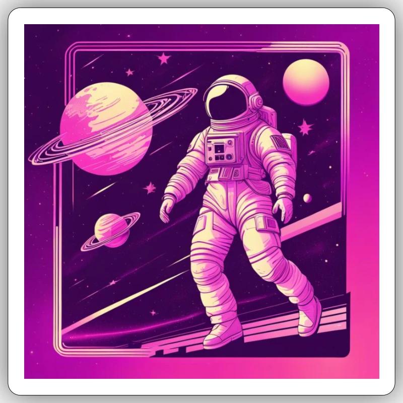 Dancing in Space Sticker Größe S (10 x 10 cm)