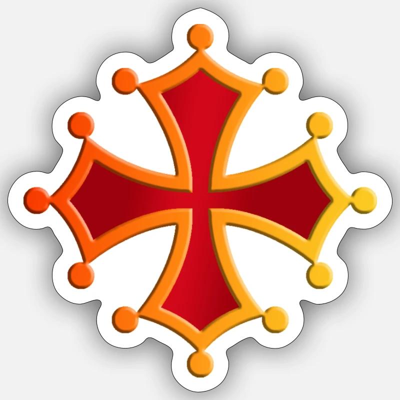 Cathar Cross Sticker size S (10 x 10 cm)