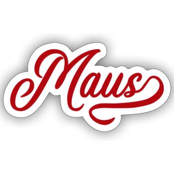 Maus Vintage - Sticker taille S (10 x 10 cm) - blanc mat - Devant