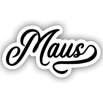 Maus Vintage - Sticker taille S (10 x 10 cm) - blanc mat - Devant