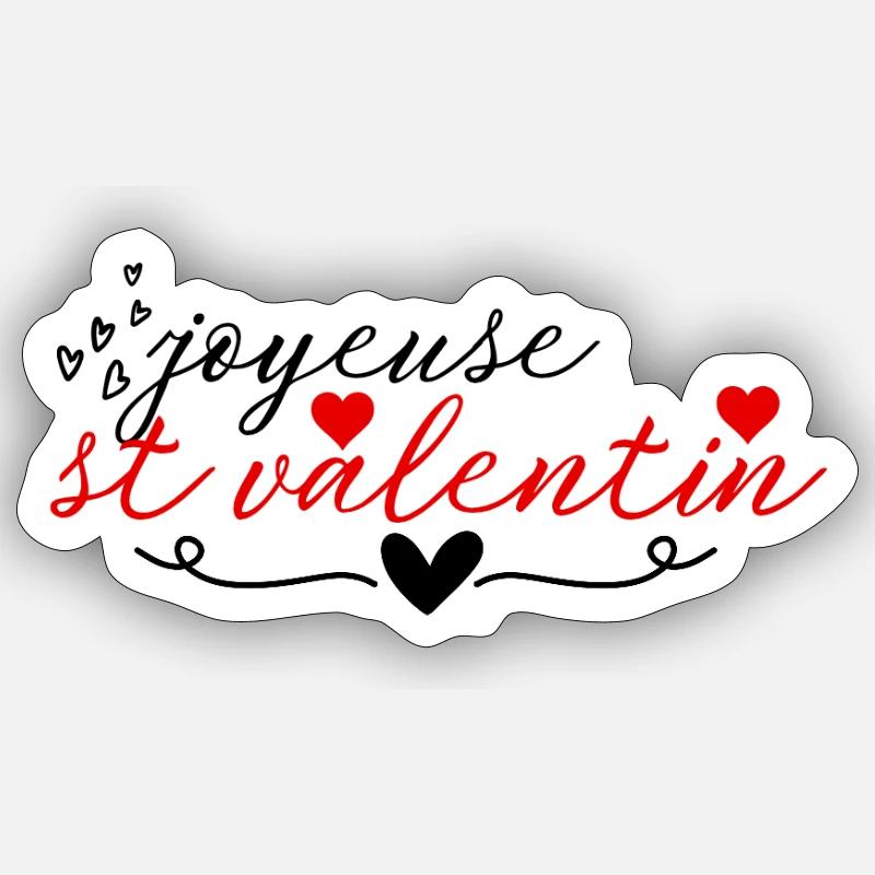 Joyeuse Saint-Valentin Sticker taille S (10 x 10 cm)