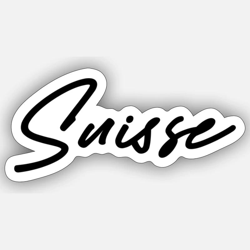 suisse land - Sticker Größe S (10 x 10 cm) - Mattweiß