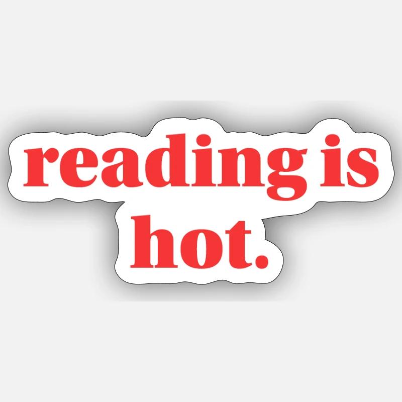 La lecture est chaude. - Sticker taille S (10 x 10 cm) - blanc mat