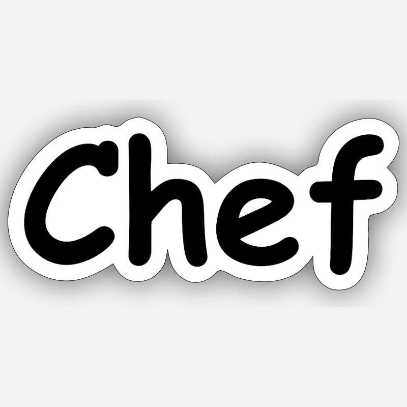 Chef  - Sticker Größe S (10 x 10 cm) - Mattweiß