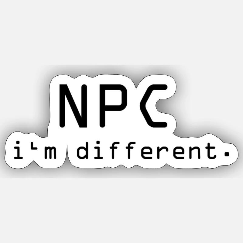 NPC - Non-Player-Character - Sticker size S (10 x 10 cm) - white matte