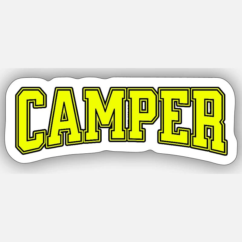 CAMPER Retro Varsity Style Sticker size S (10 x 10 cm)