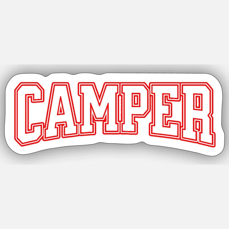Camper - Sticker size S (10 x 10 cm) - white matte