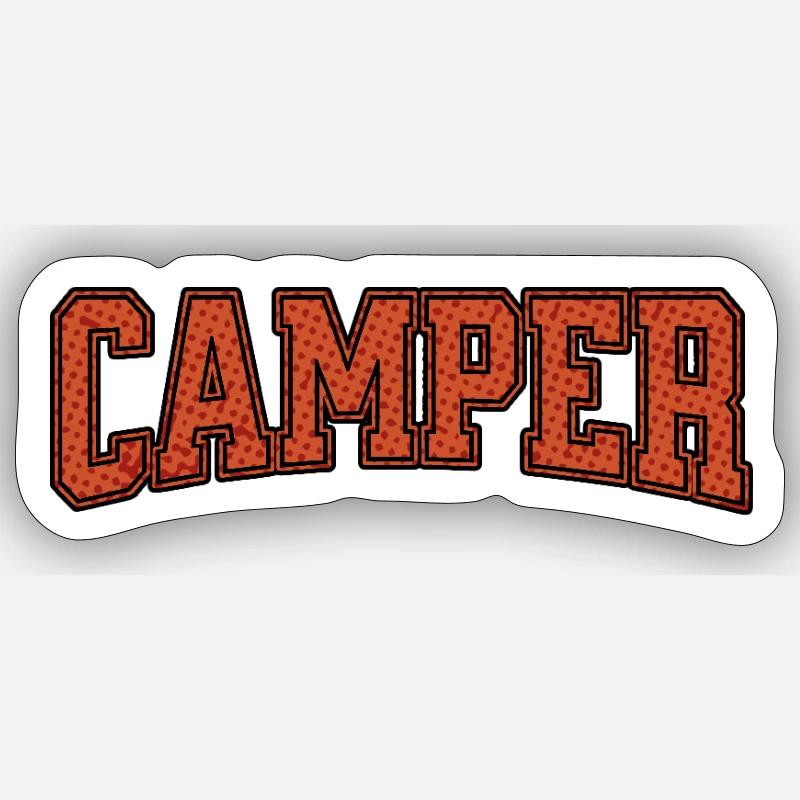 CAMPER  - Sticker Größe S (10 x 10 cm) - Mattweiß