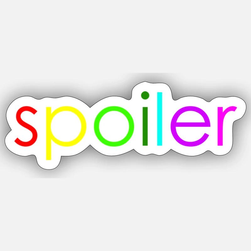 Spoiler - Sticker size S (10 x 10 cm) - white matte