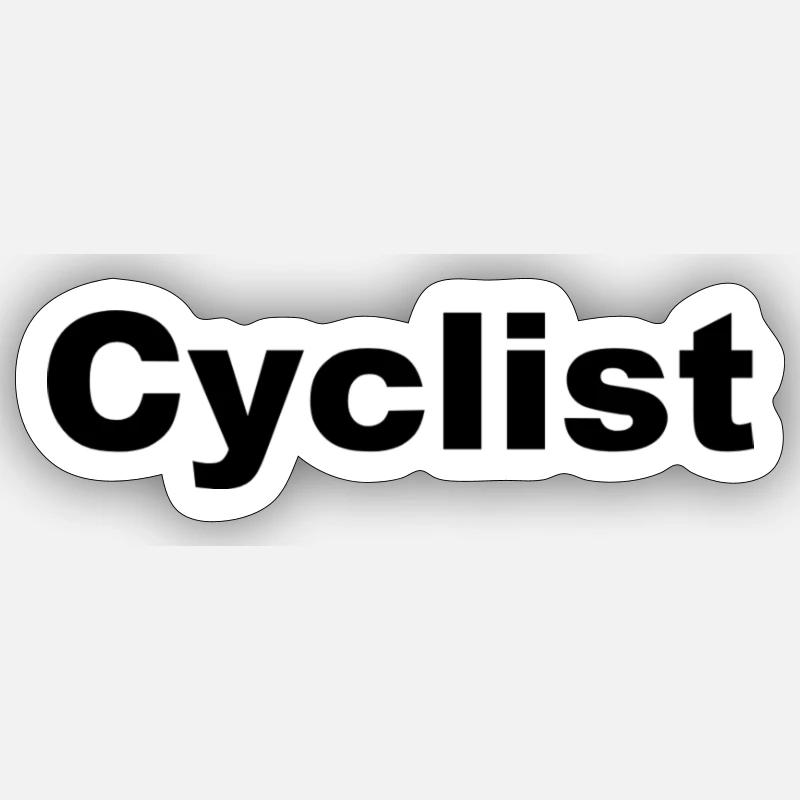 Cyclist - Sticker Größe S (10 x 10 cm) - Mattweiß