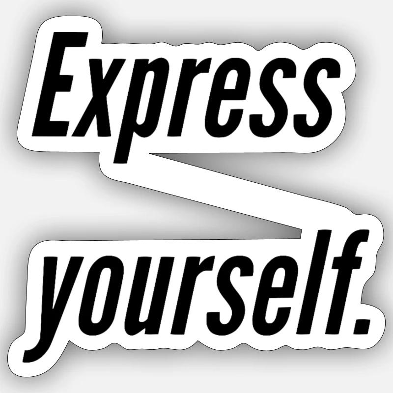 Express yourself. - Sticker Größe S (10 x 10 cm) - Mattweiß