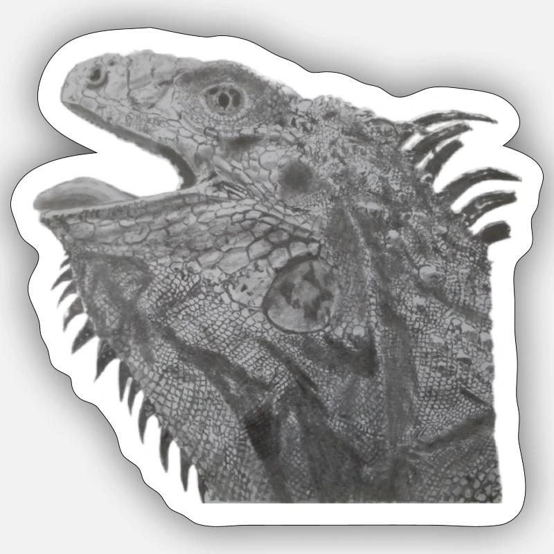 Bearded dragon - Sticker size S (10 x 10 cm) - white matte