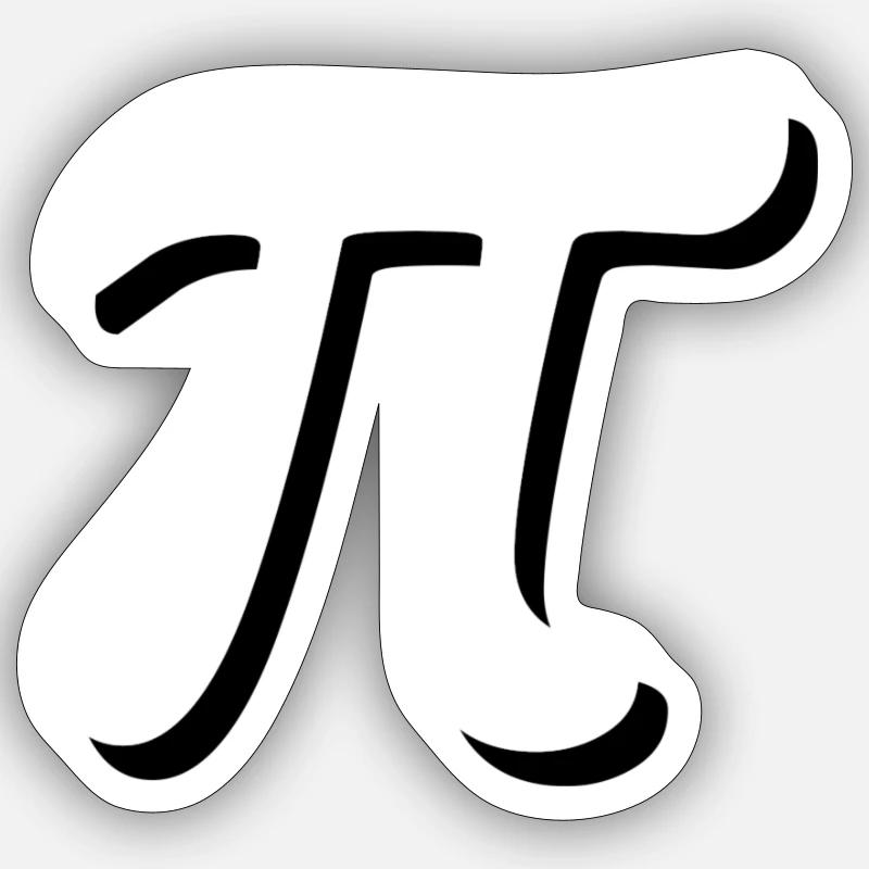Archimedes π - Sticker size S (10 x 10 cm) - white matte