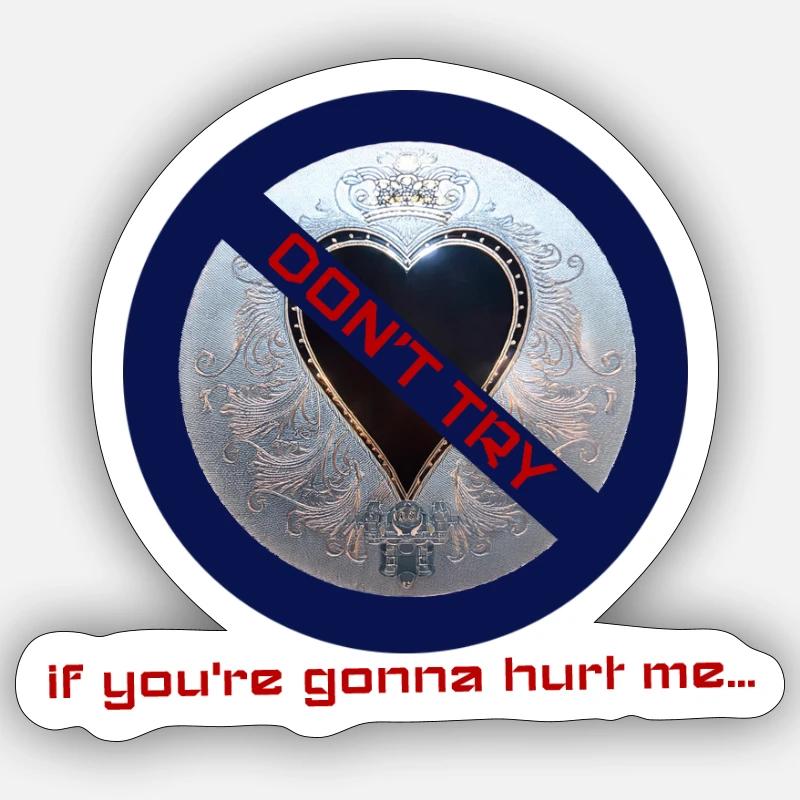 Gebrochenes Herz Sticker Größe S (10 x 10 cm)