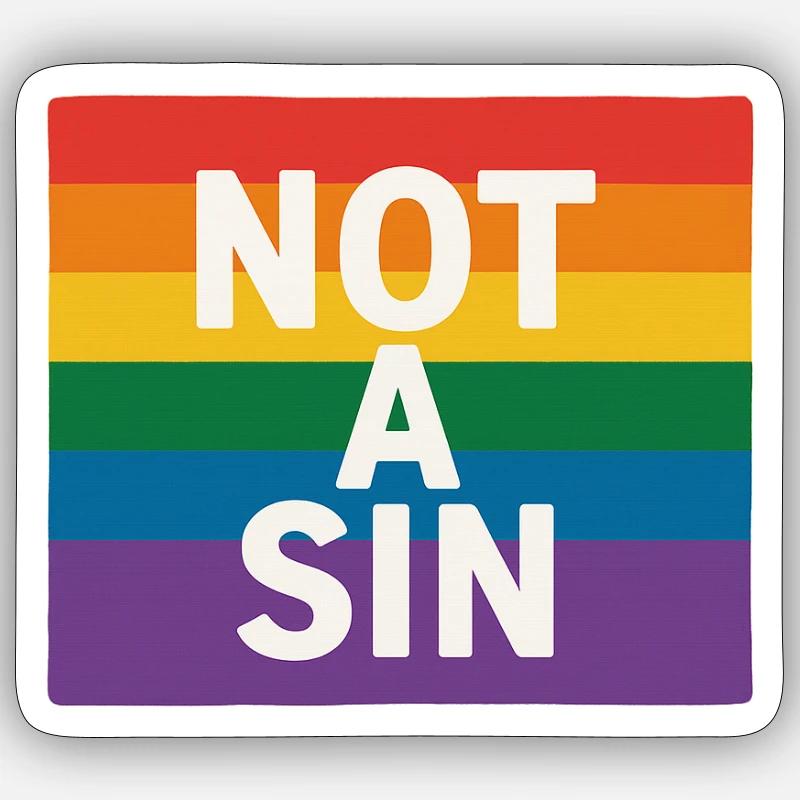 Not A Sin Sticker size S (10 x 10 cm)