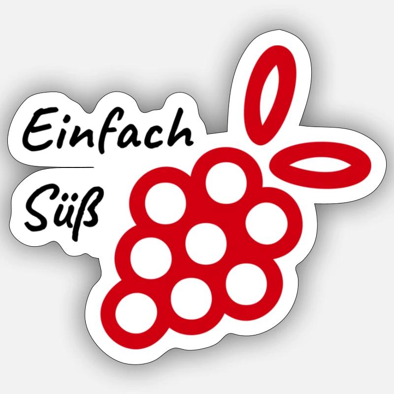 Einfach Süß - Sticker Größe S (10 x 10 cm) - Mattweiß