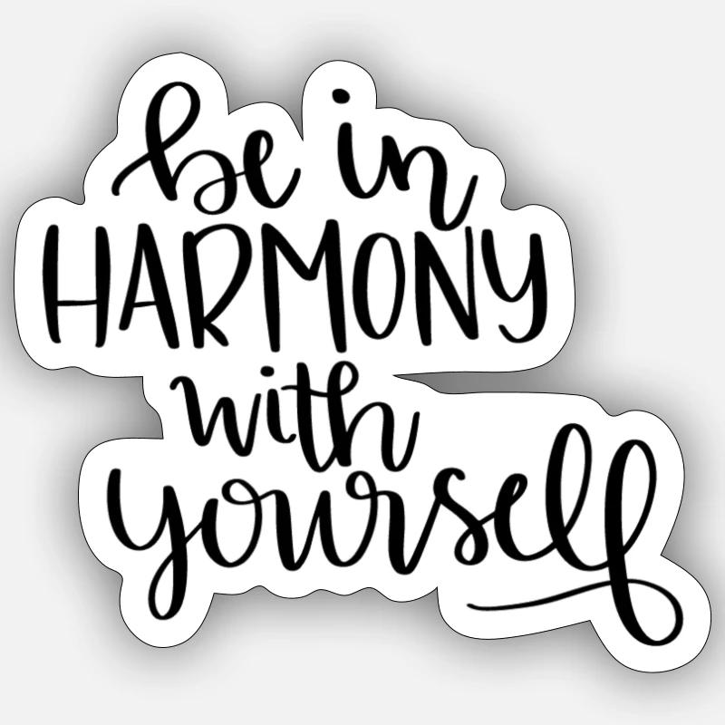 Harmony text Sticker size S (10 x 10 cm)