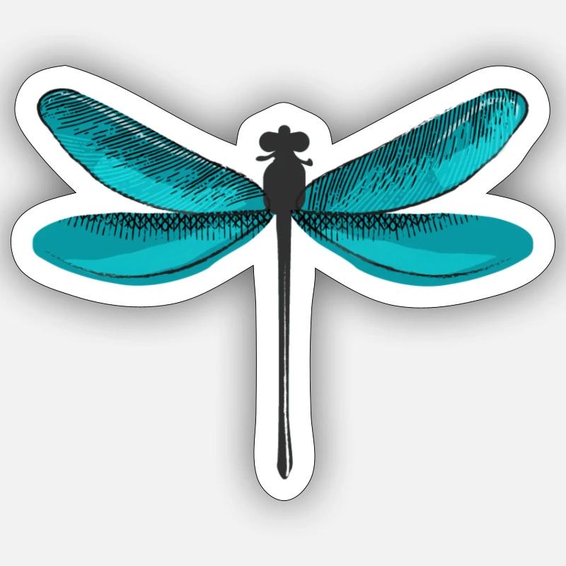 Libelle Sticker Größe S (10 x 10 cm)