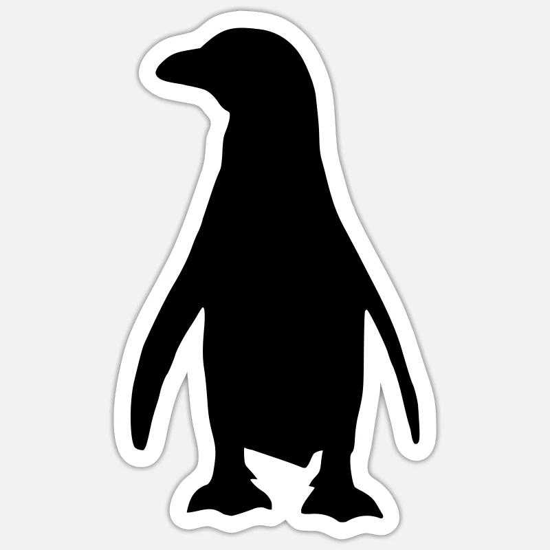 Pinguin - Sticker Größe S (10 x 10 cm) - Mattweiß