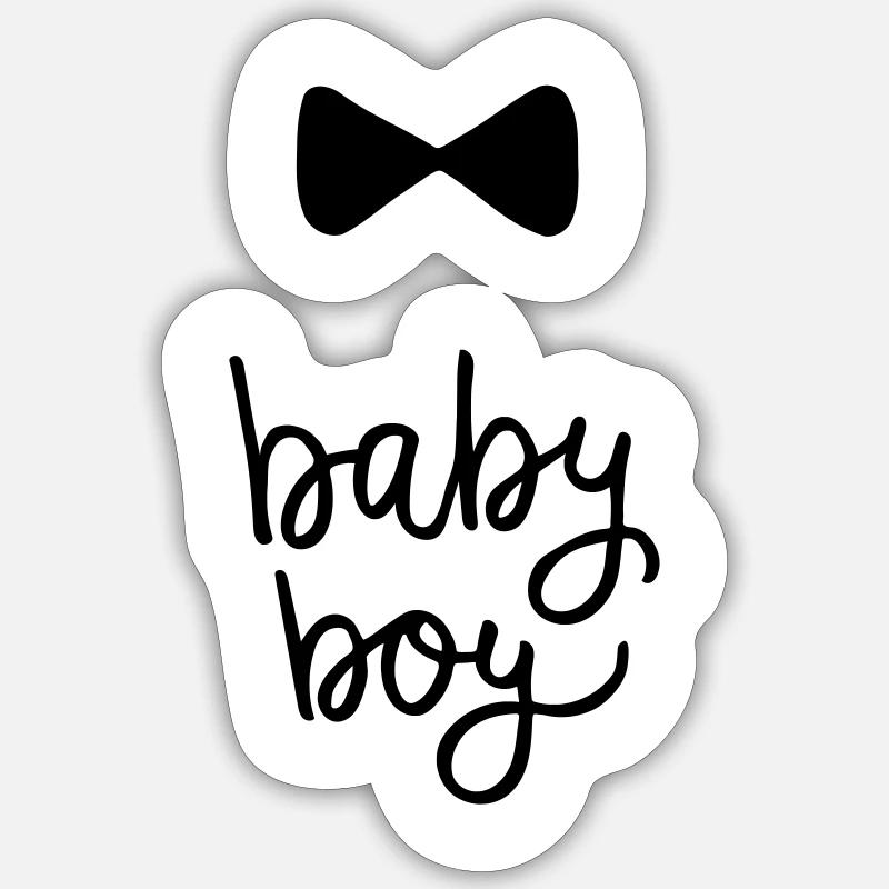 Baby Bogen - Sticker Größe S (10 x 10 cm) - Mattweiß