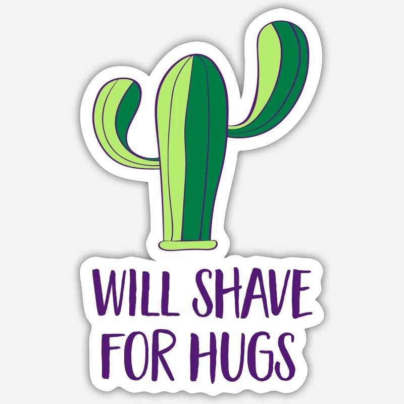 Cactus - Shave - Sticker size S (10 x 10 cm) - white matte
