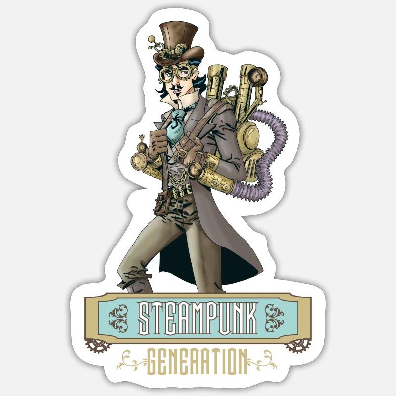 Génération Steampunk Sticker taille S (10 x 10 cm)