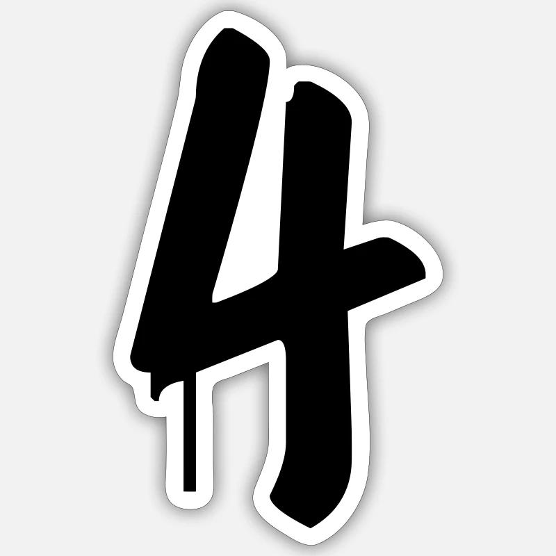 Graffiti : 4 - Sticker size S (10 x 10 cm) - white matte