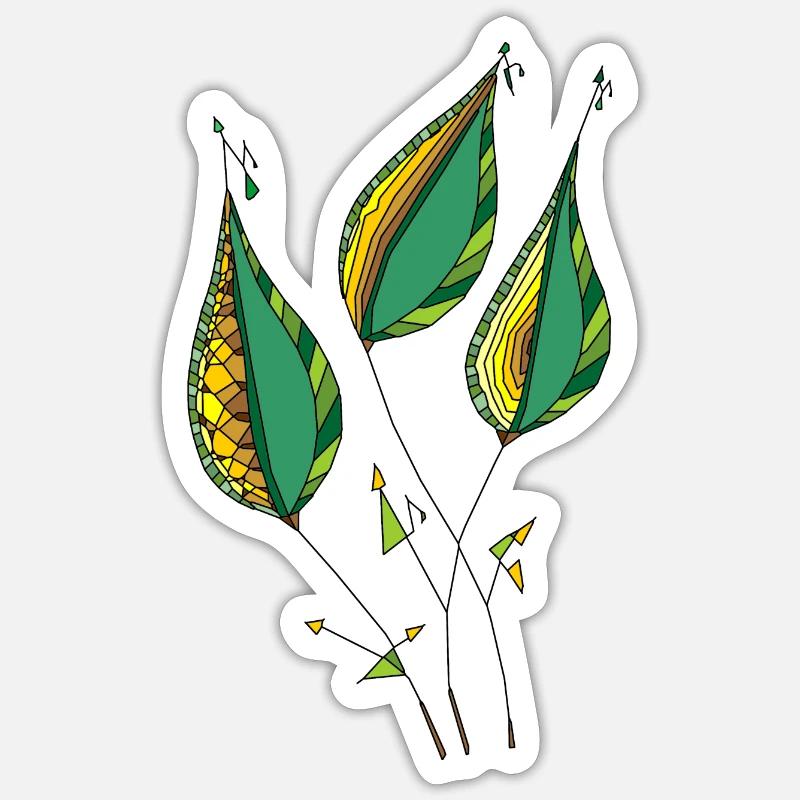 Feuilles décoratives Sticker taille S (10 x 10 cm)