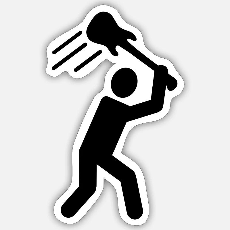 Rock - Sticker Größe S (10 x 10 cm) - Mattweiß