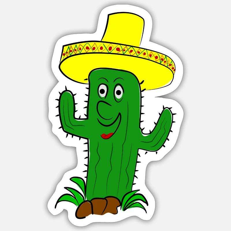 cactus - Sticker size S (10 x 10 cm) - white matte
